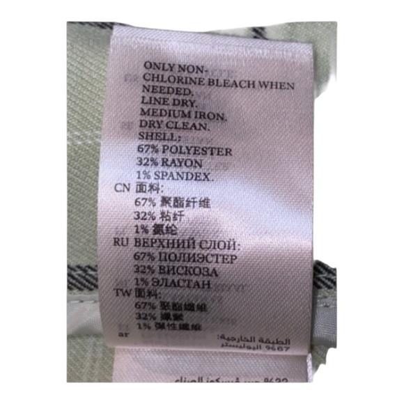 Monkl Women's Oversized Double Breasted Blazer Plaid Green Size L - Picture 6 of 7